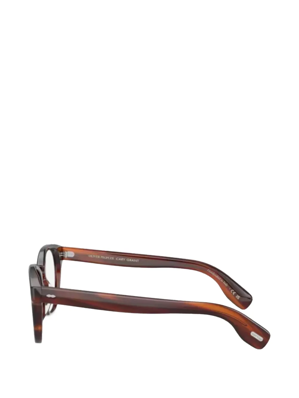 Oliver Peoples Bril met rond montuur Bruin