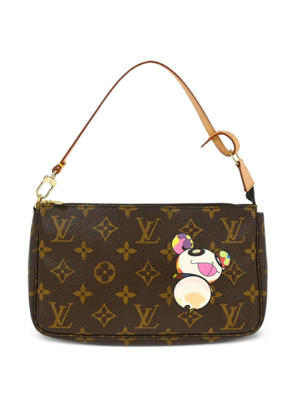 Louis Vuitton Pre-Owned x Takashi Murakami Borsa tote Pochette Accessoires Panda 2004 - Marrone