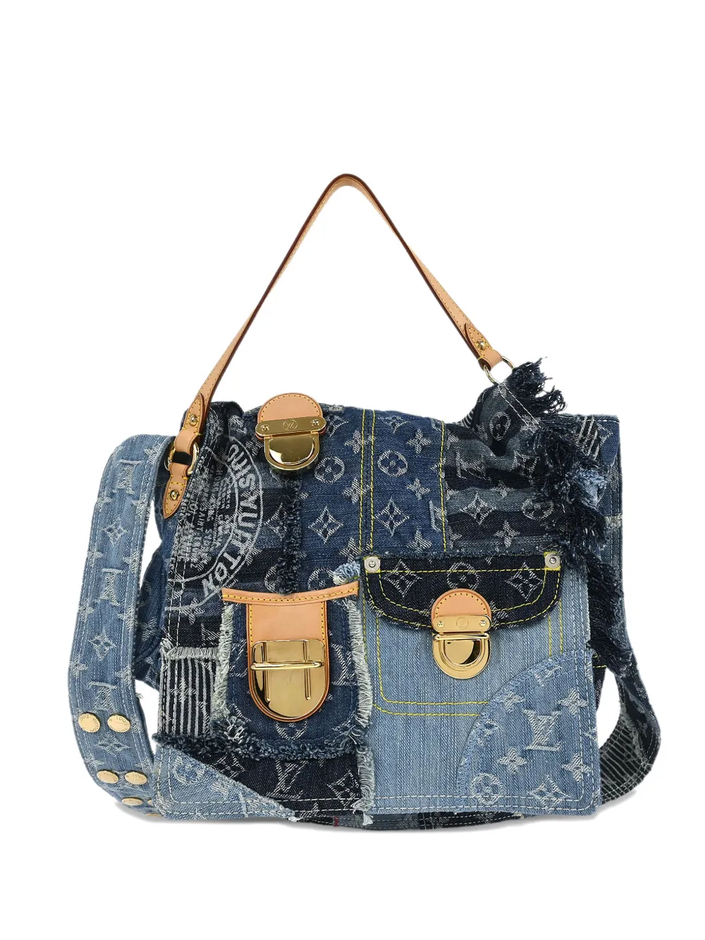 Louis Vuitton Pre-Owned Borsa tote Postie Patchwork Monogram 2007 - Blu
