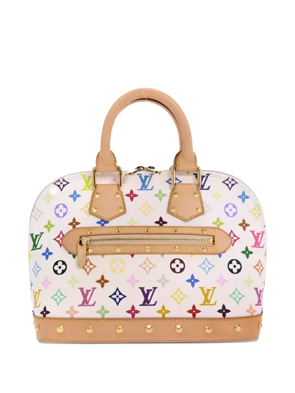 Louis Vuitton Pre-owned X Takashi Murakami 2003 Alma Monogram Tote Bag in White