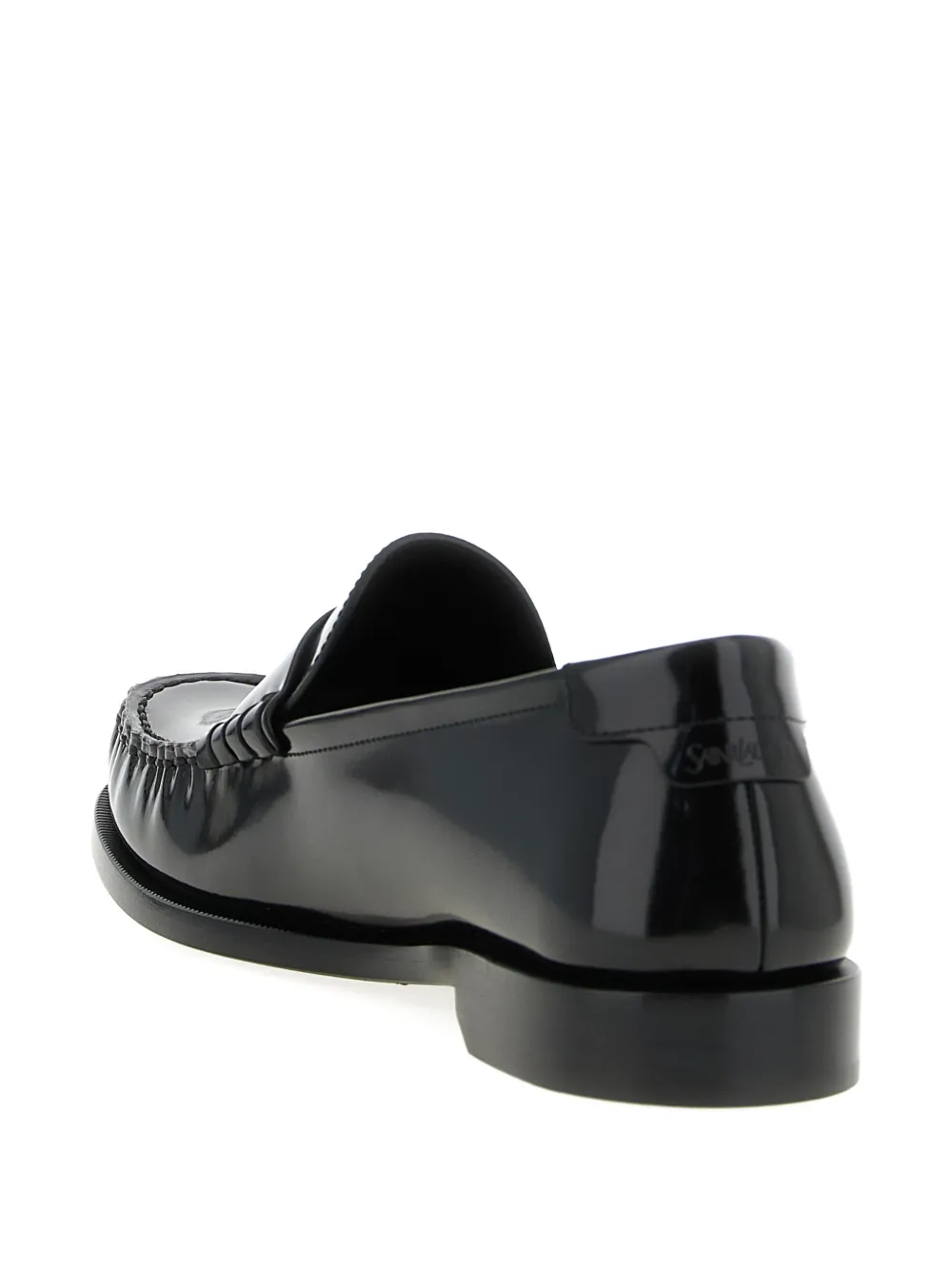 Saint Laurent logo-detail loafers Zwart