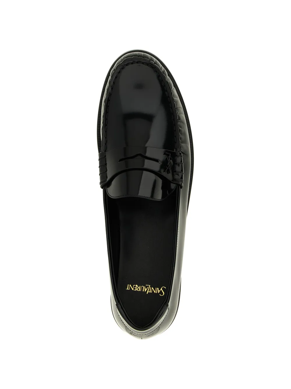 Saint Laurent logo-detail loafers Zwart