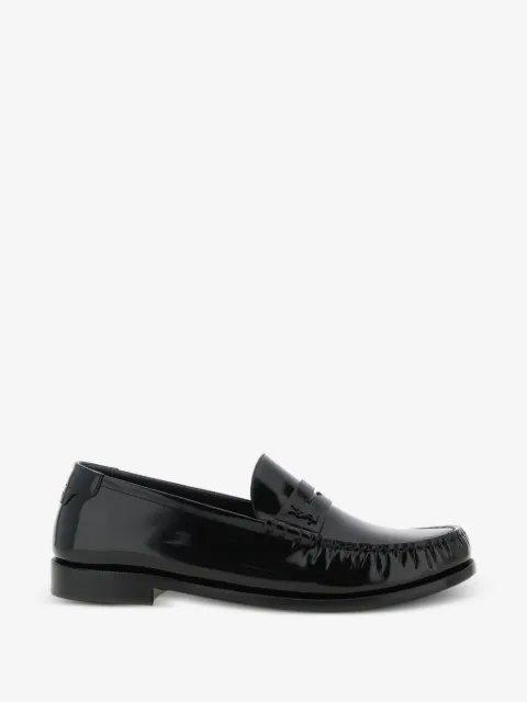 Saint Laurent logo-detail loafers