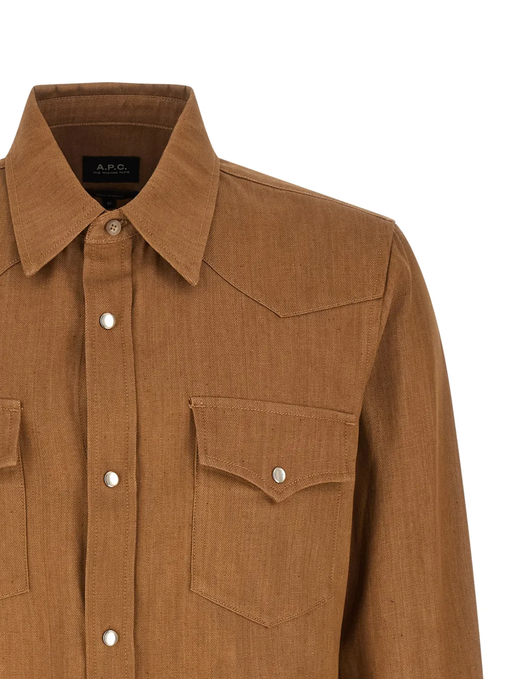  A.p.c. Snap-button Western Shirt - Brown 