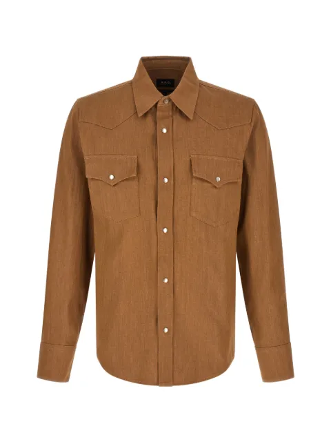 A.P.C. snap-button western shirt