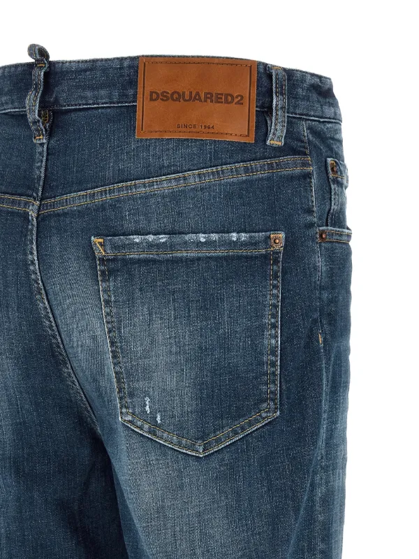 DSQUARED2 ストーンウォッシュ ストレートジーンズ | ブルー | FARFETCH JP