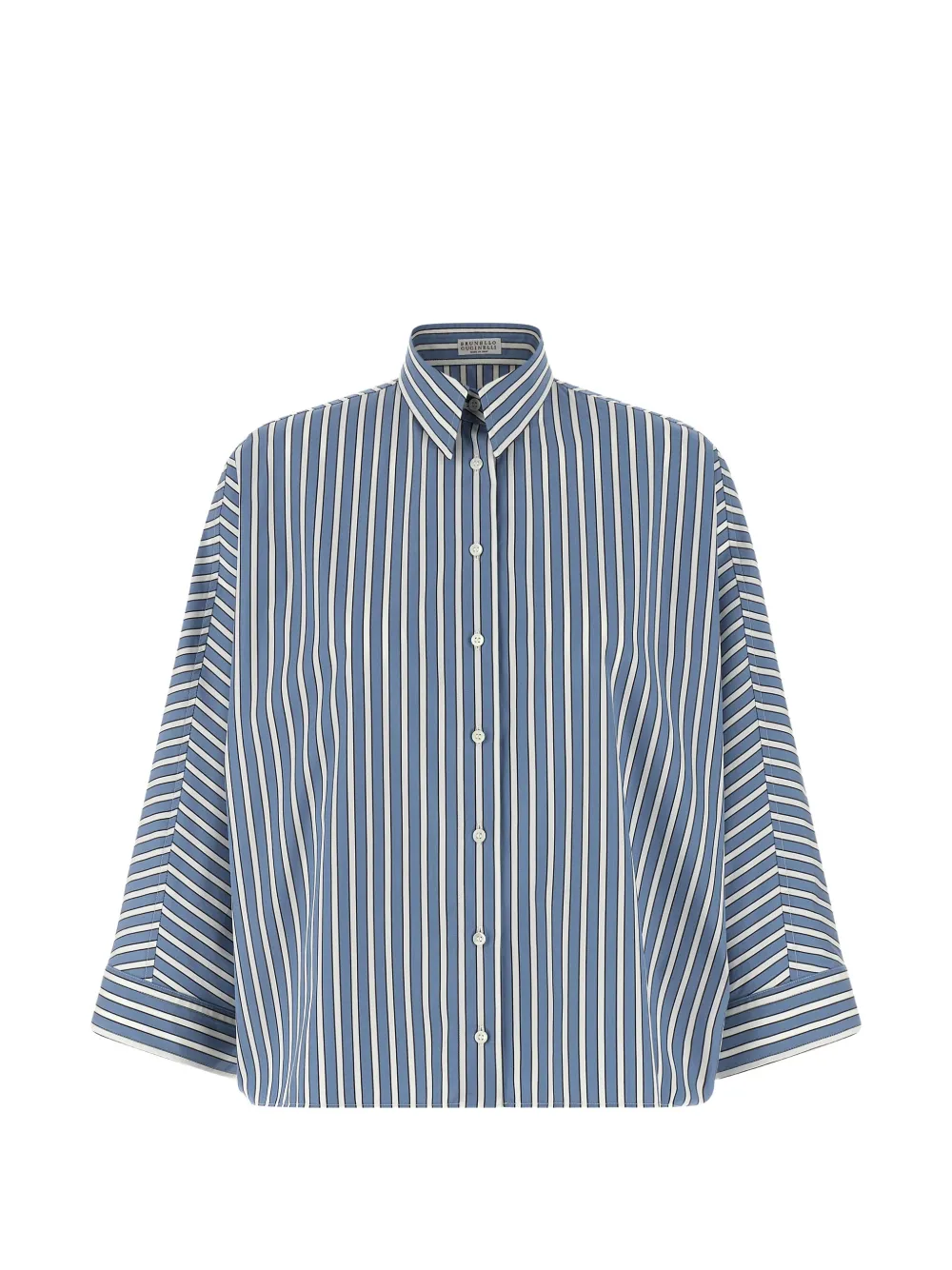 Brunello Cucinelli striped-pattern shirt - Blu