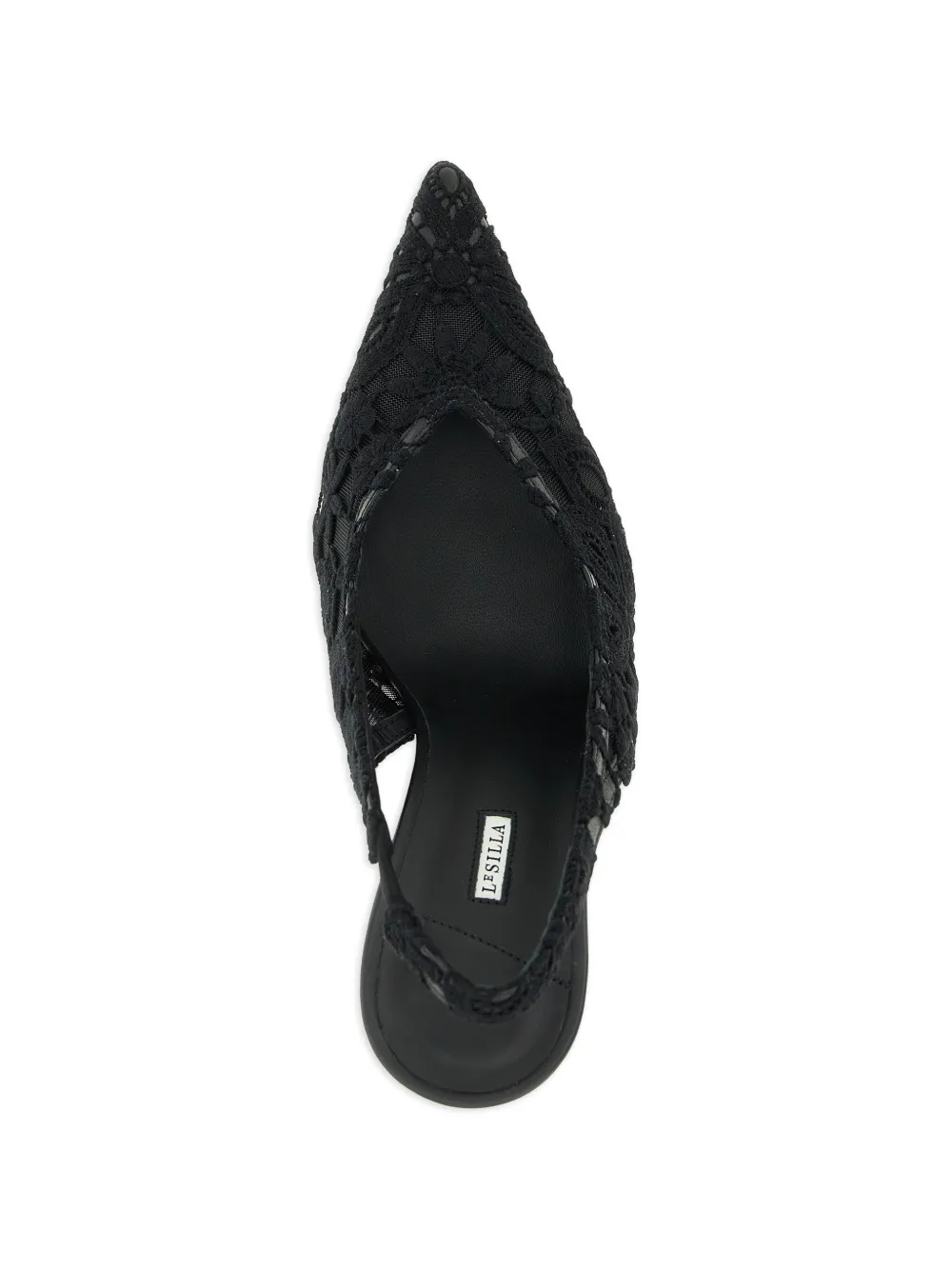 Le Silla Chantilly slingback pumps met puntige neus Zwart