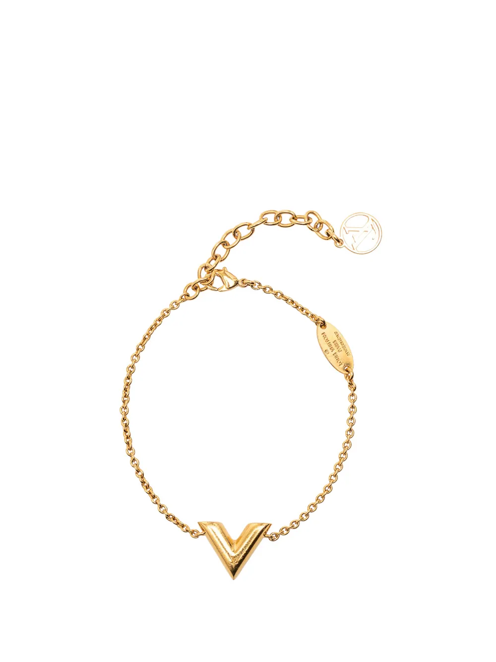Louis Vuitton Pre-Owned Bracciale Essential V placcato oro con ciondolo 2021