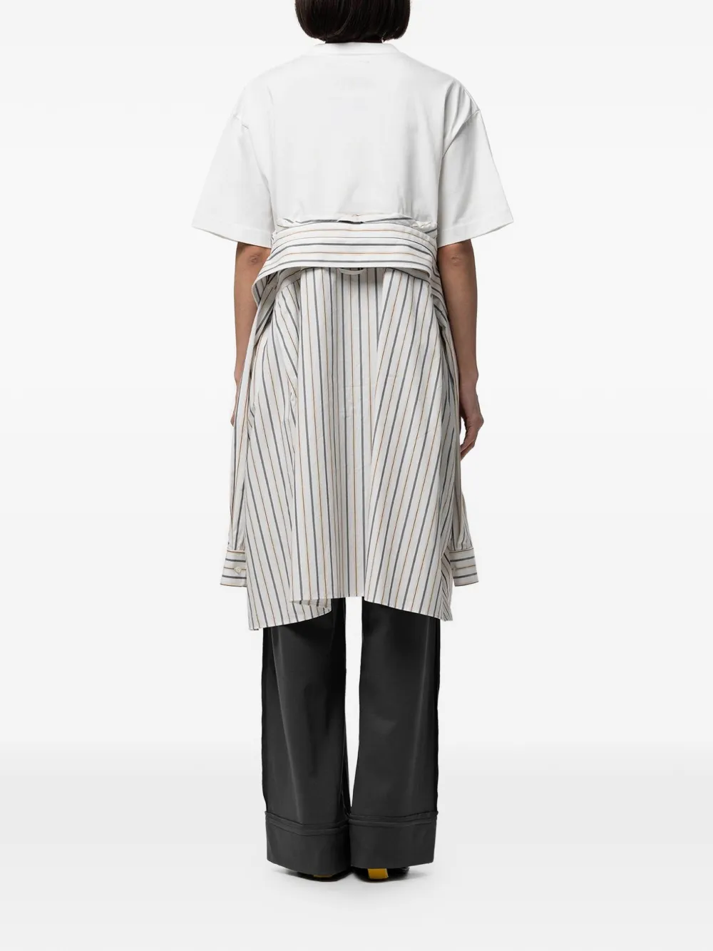 Maison MIHARA YASUHIRO Asymmetrisch gelaagd T-shirt Wit
