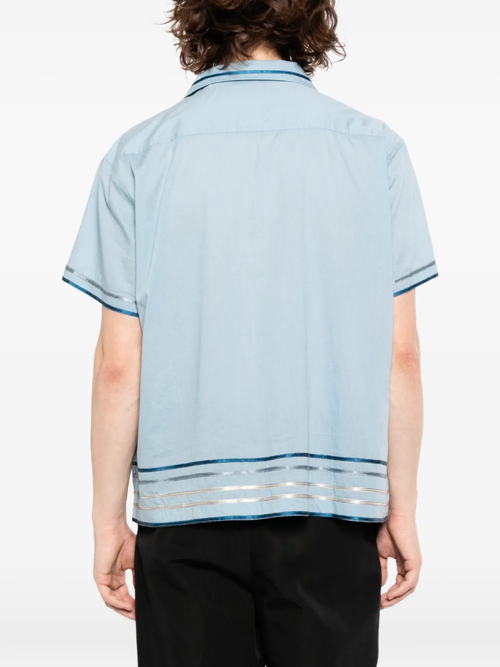 BODE Geruit overhemd met lint Blauw