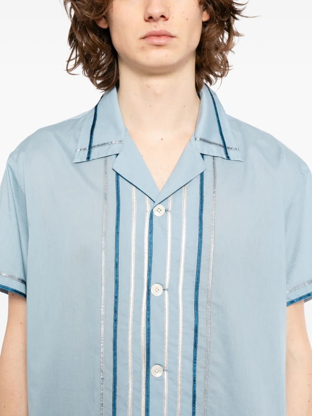 BODE Geruit overhemd met lint Blauw