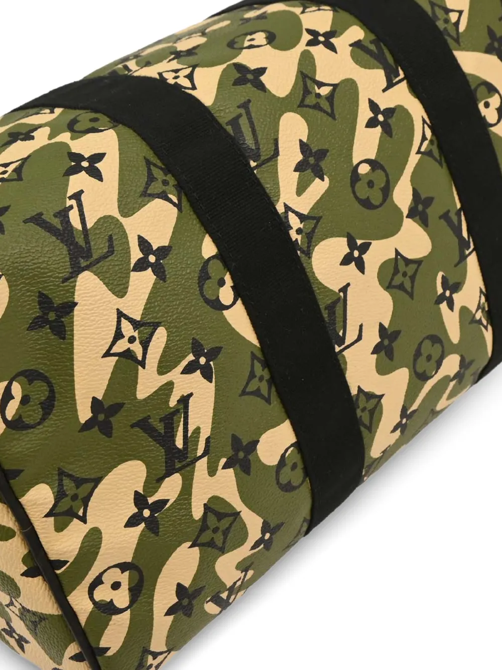 Louis Vuitton Pre-Owned 2008 35 Speedy shopper met camouflageprint Groen