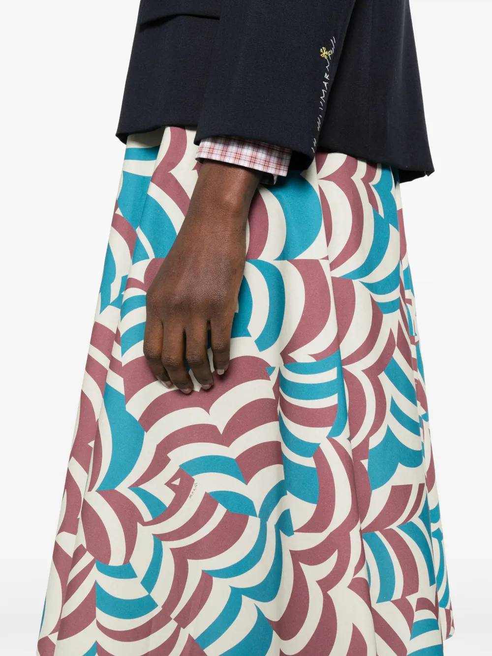 Marni Midi-rok met print Beige