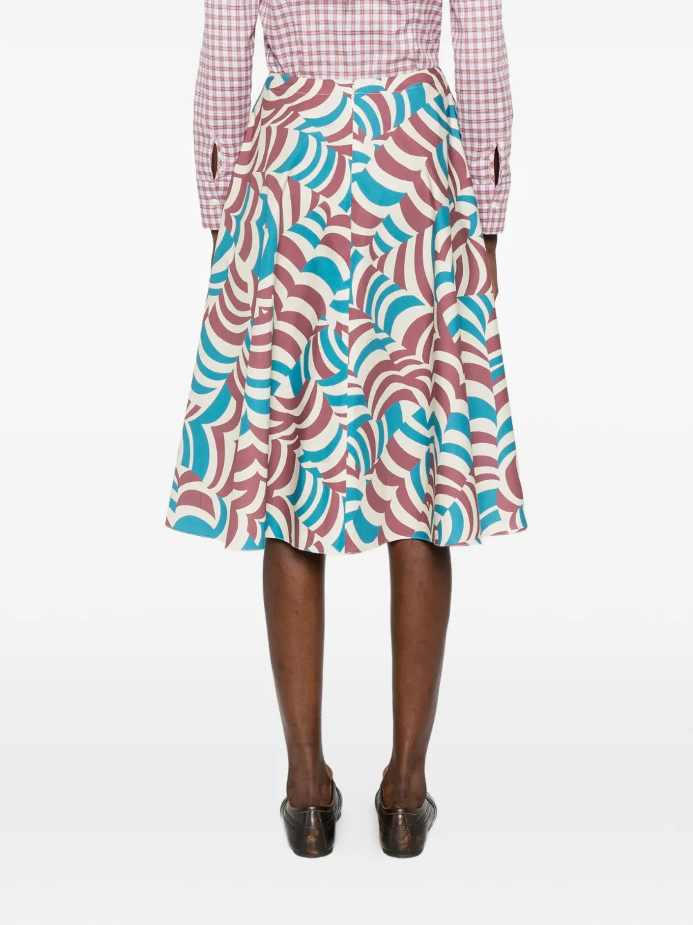 Marni Midi-rok met print Beige