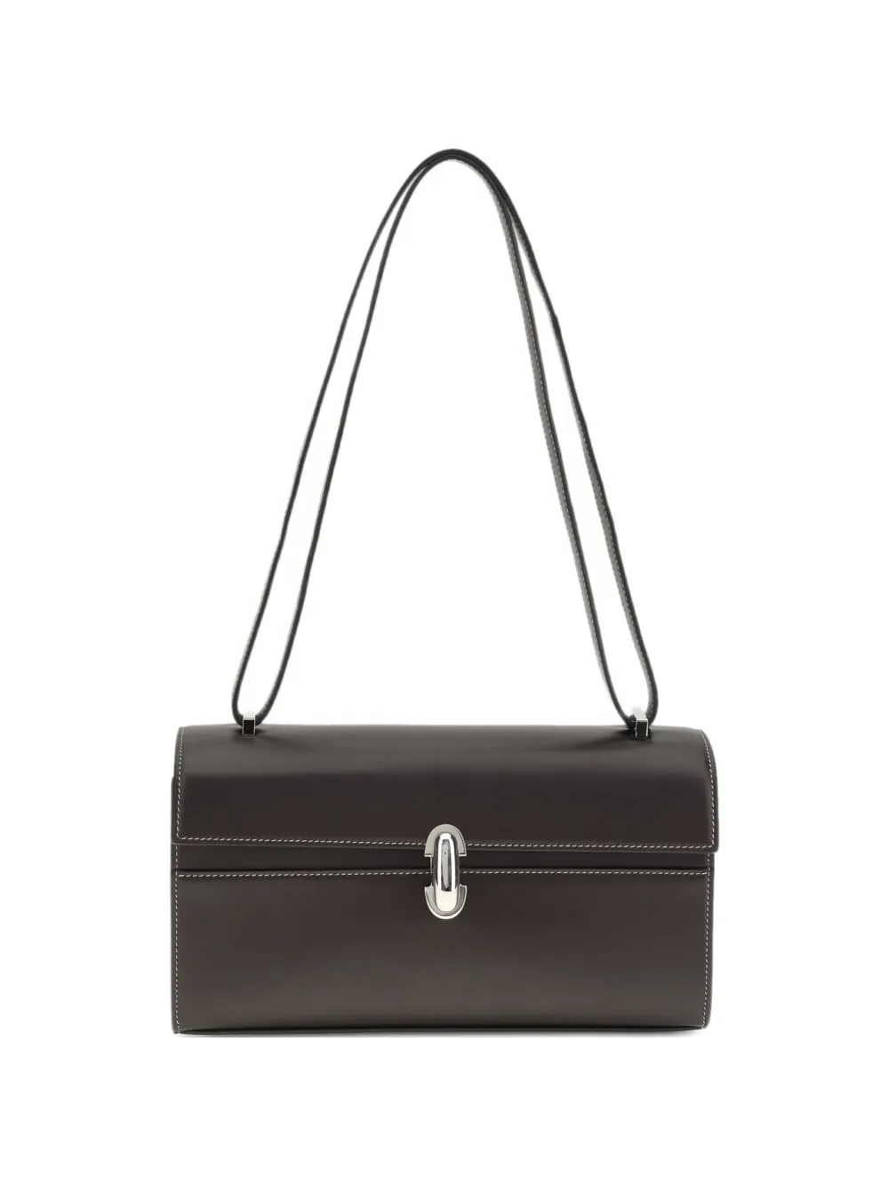 Savette Shoulder calf leather bag - Marrone