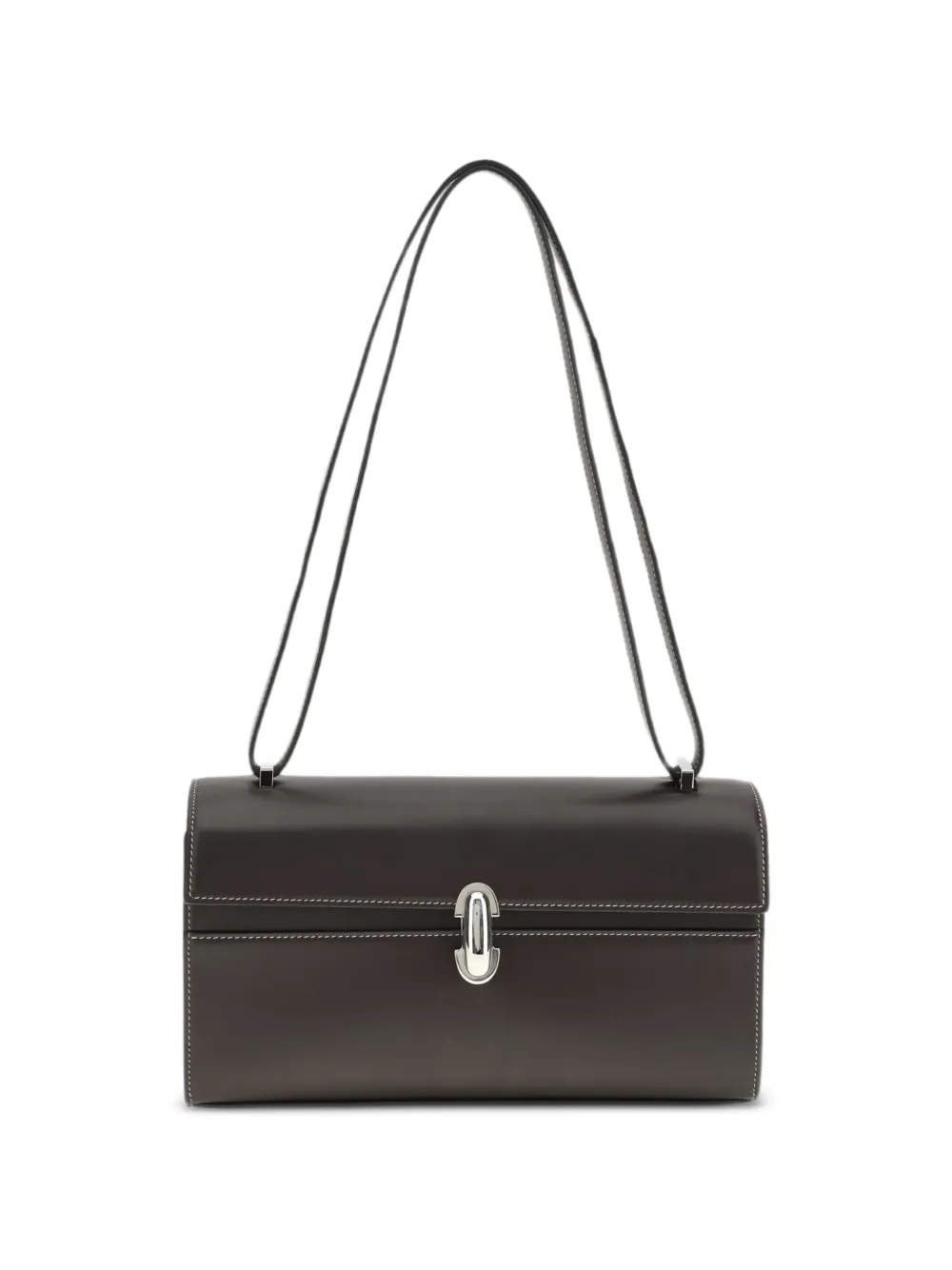 Savette Shoulder calf leather bag - Marrone