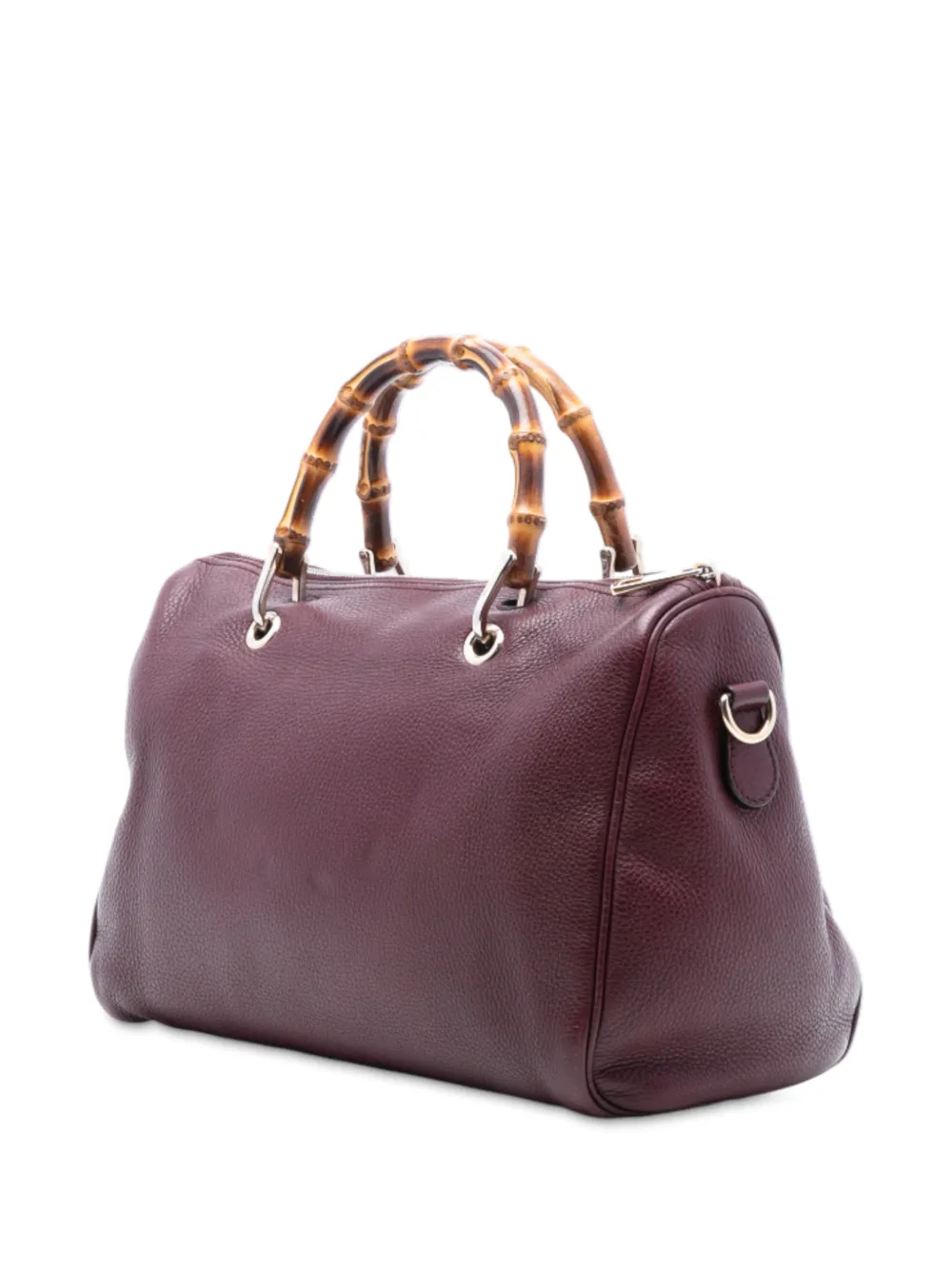 2016-2025 Medium Calfskin Bamboo Shopper Boston Bag satchel