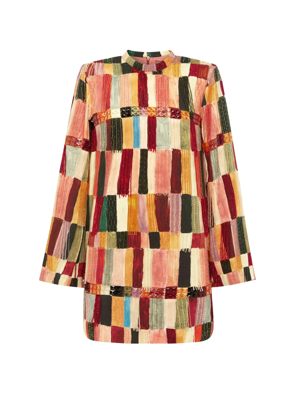 ALEMAIS Majorelle embellished mini dress - Red