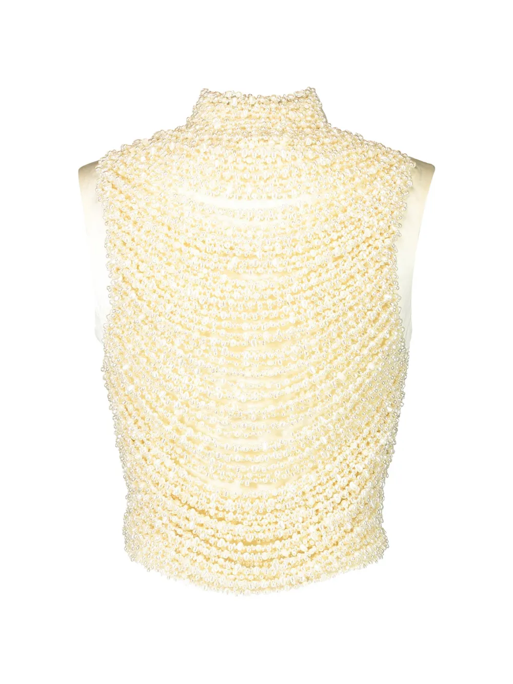 Cult Gaia Taraji beaded top - Beige
