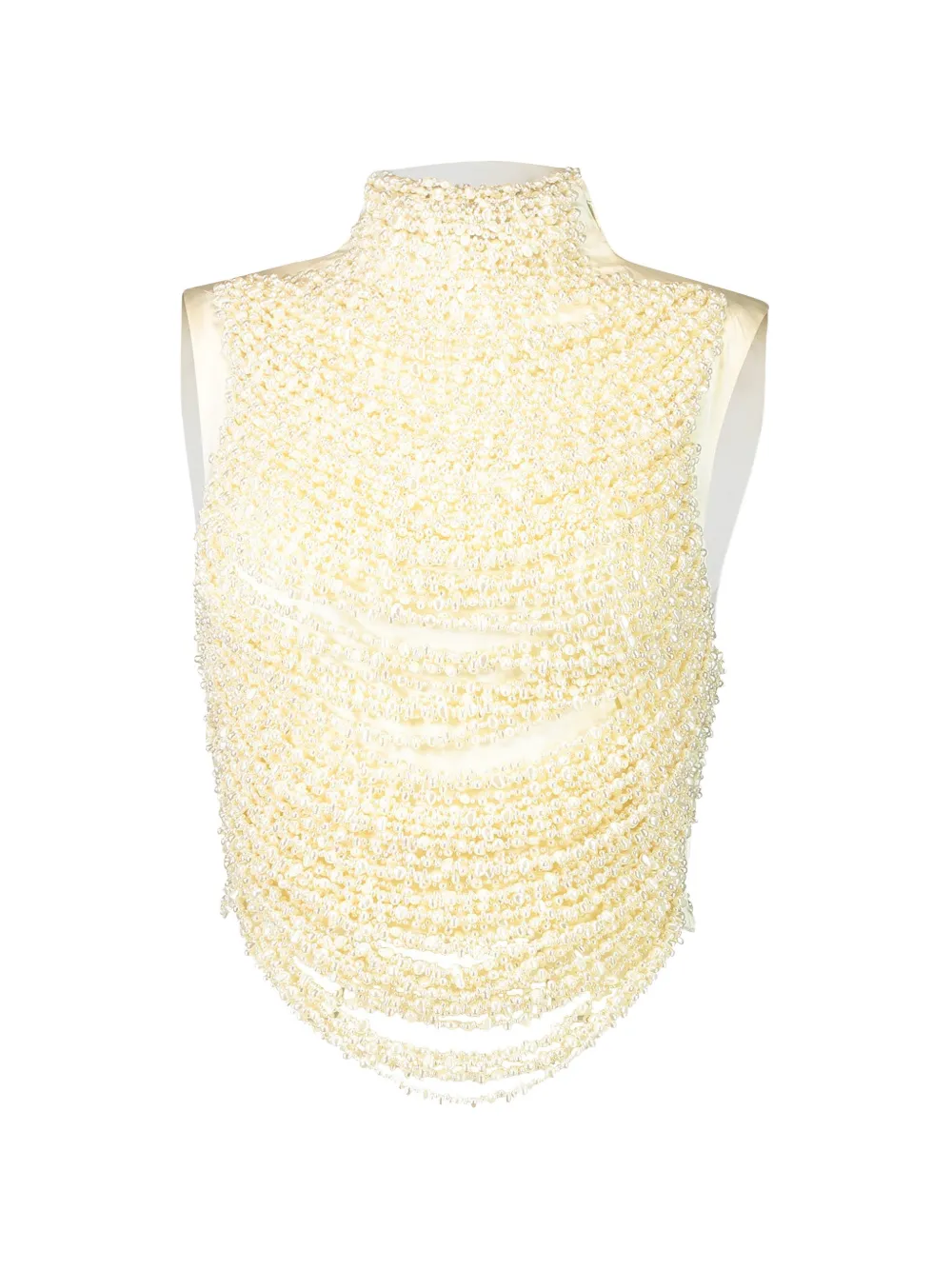 Cult Gaia Taraji beaded top - Toni neutri