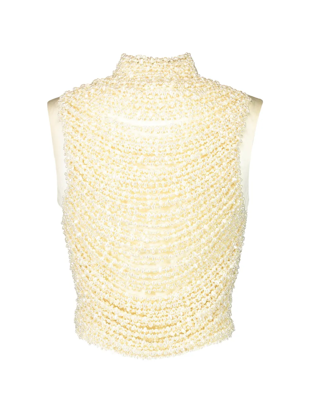 Cult Gaia Taraji Beaded Top - Neutrals 