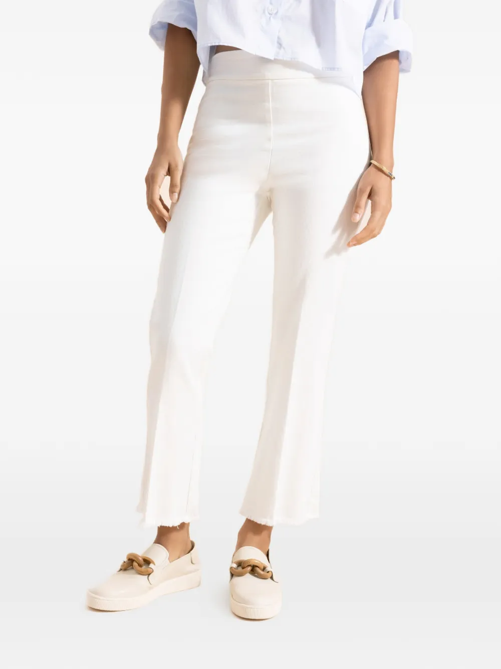 Avenue Montaigne Leo flared trousers - Bianco