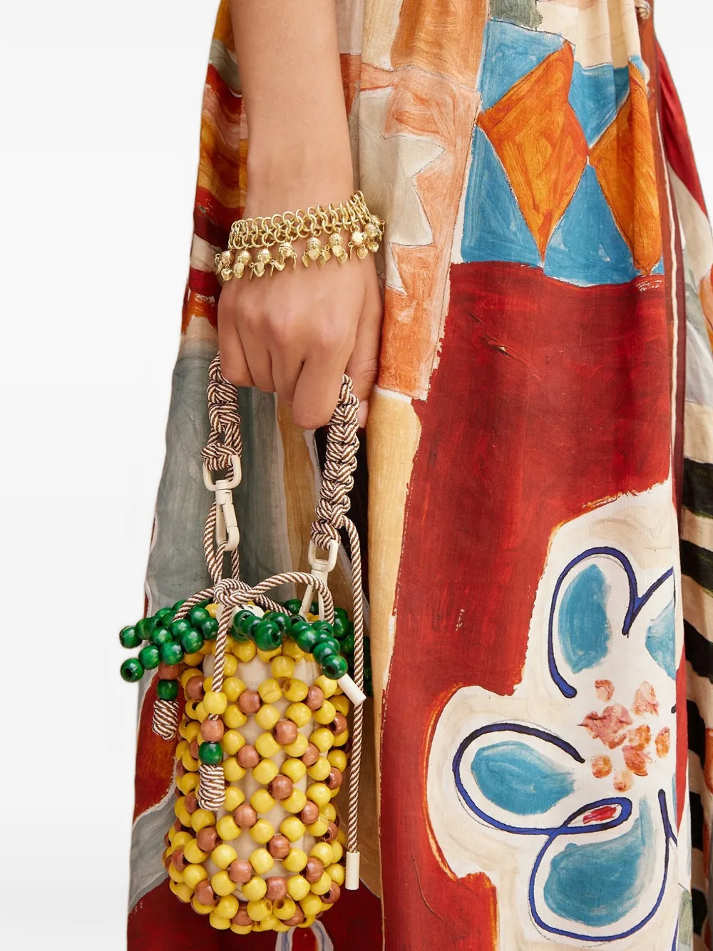  Alemais Mini Pineapple Bucket Bag - Yellow 