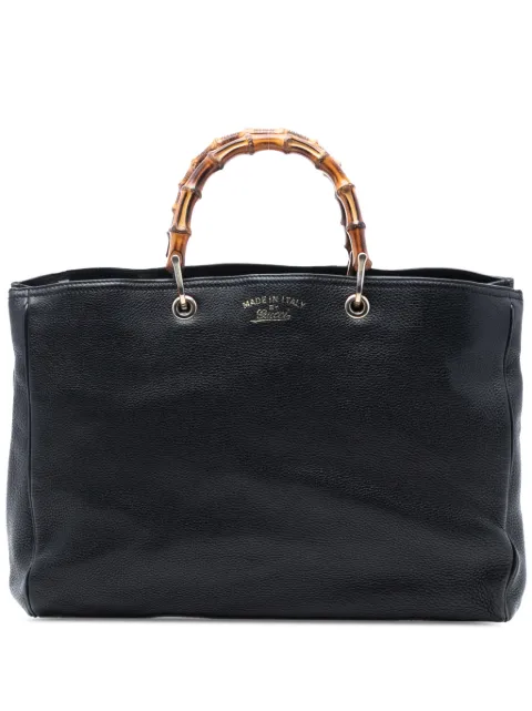 Gucci Pre-Owned 2016-2025 Large Calfskin Bamboo Shopper satchel