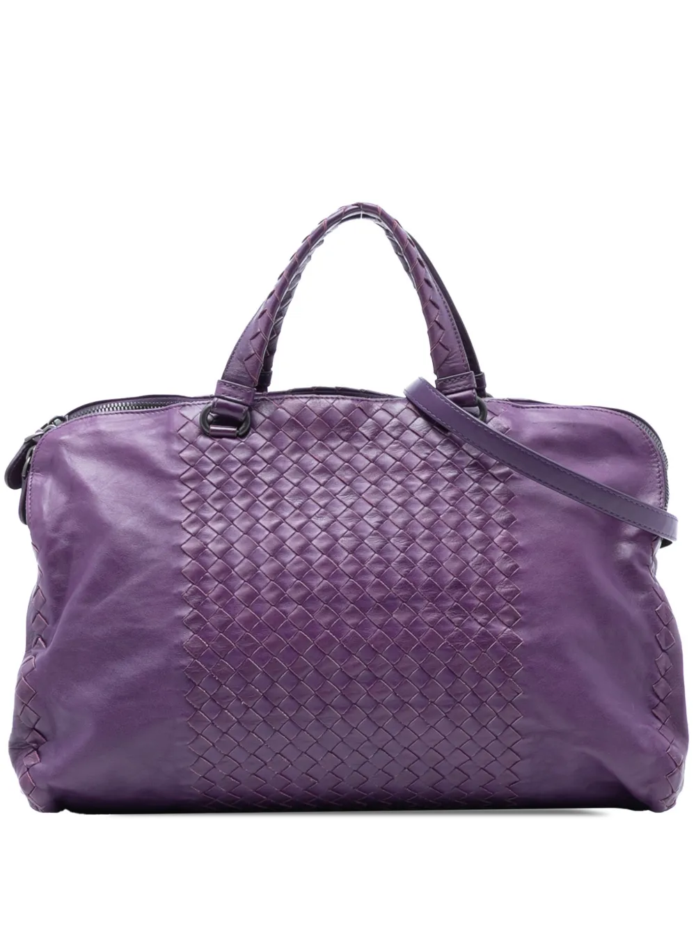 Bottega Veneta Pre-Owned 2012-2025 Large Nappa Intrecciato Leggero satchel - Viola