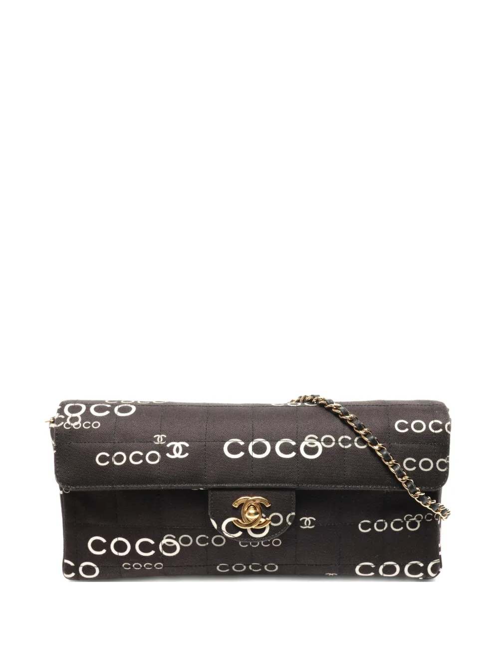 CHANEL Pre-Owned 2002-2003 chain canvas shoulderbag - Nero