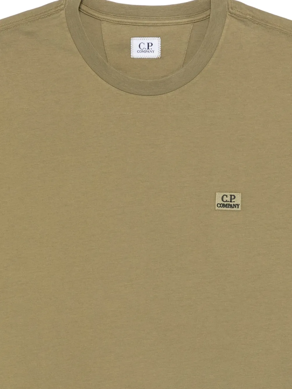 C.P. Company 30 1 jersey T-shirt met logo-patch en korte mouwen Groen