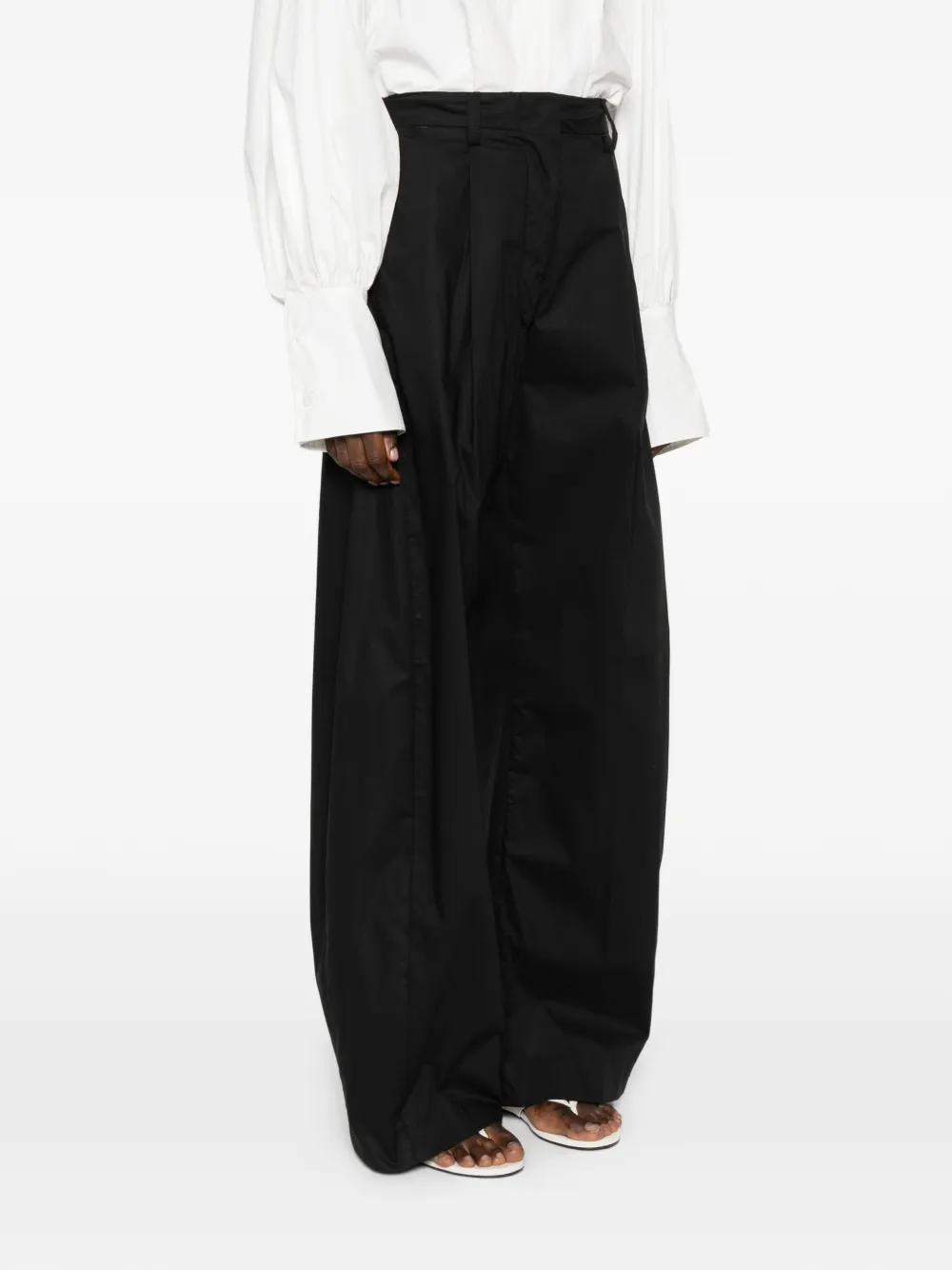 THELATEST Billie geplooide broek Zwart