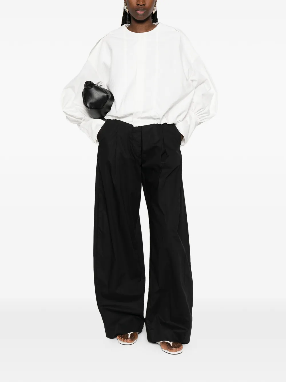 THELATEST Billie geplooide broek Zwart
