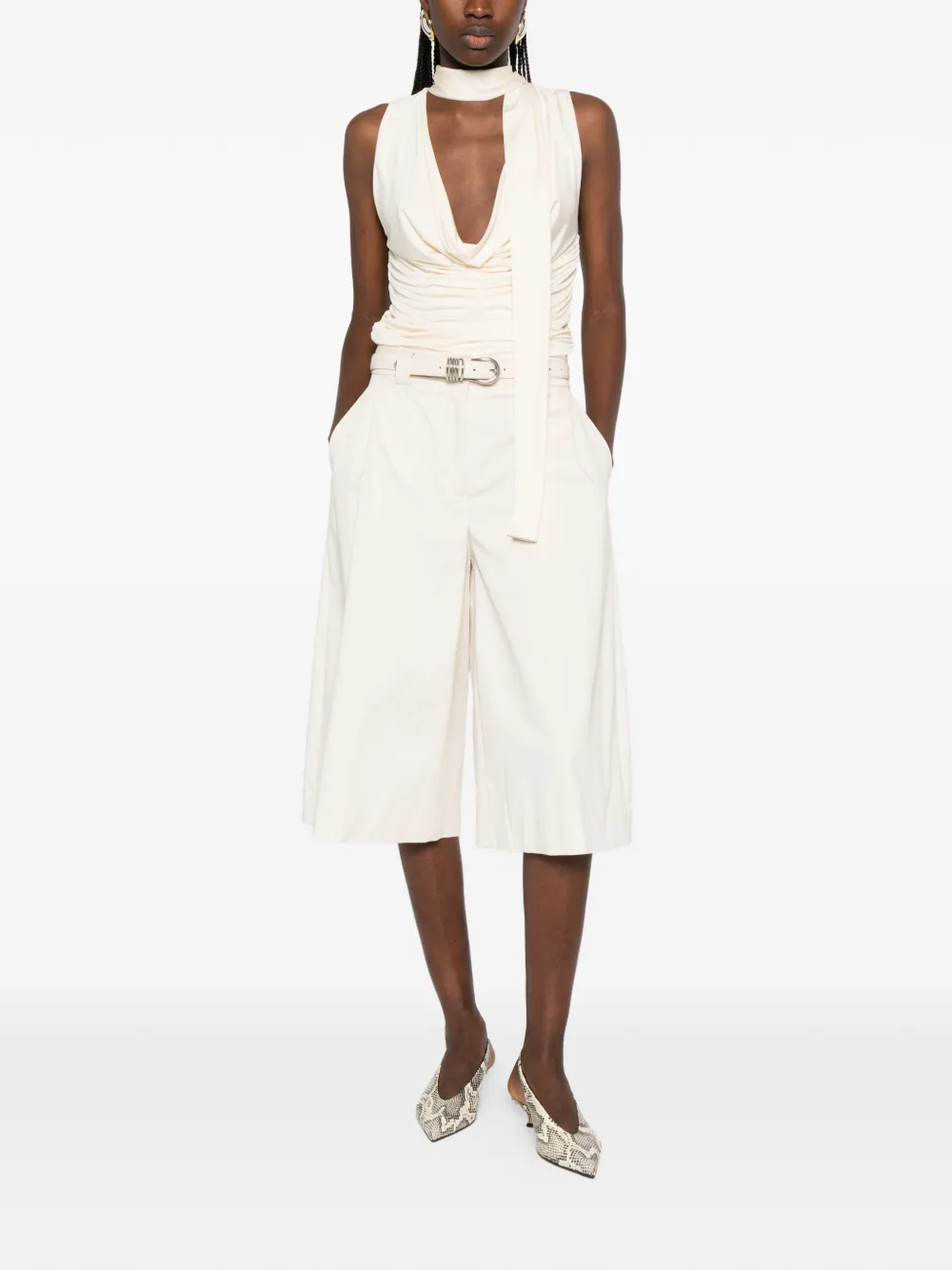 Dakota Pleated-Front Tailored Shorts