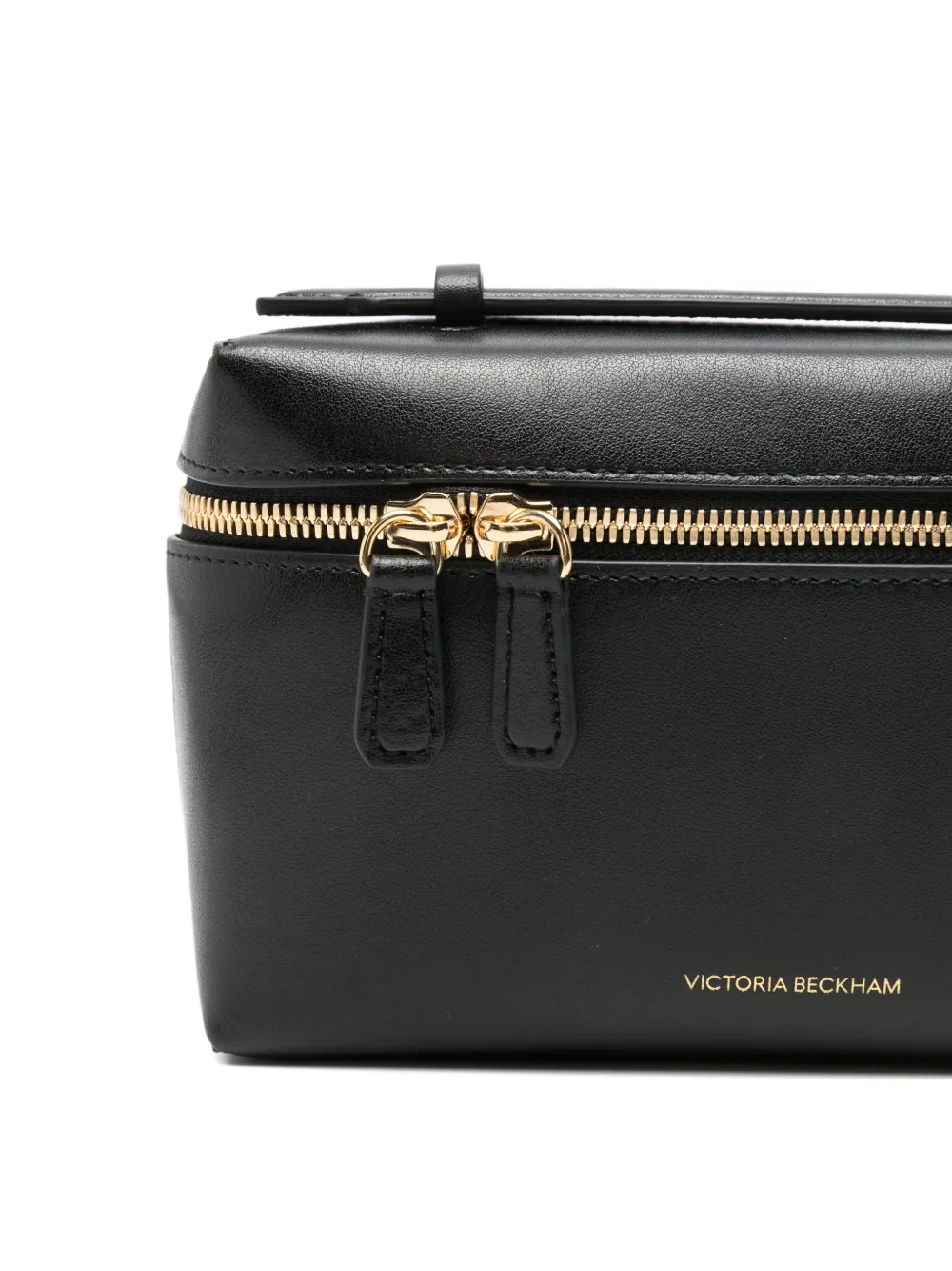 Victoria Beckham The Vanity leren kleine clutch Zwart