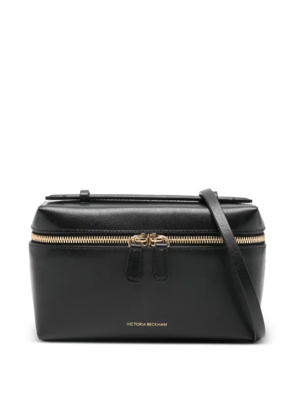 Victoria Beckham The Vanity Leather Mini Clutch Bag in Black