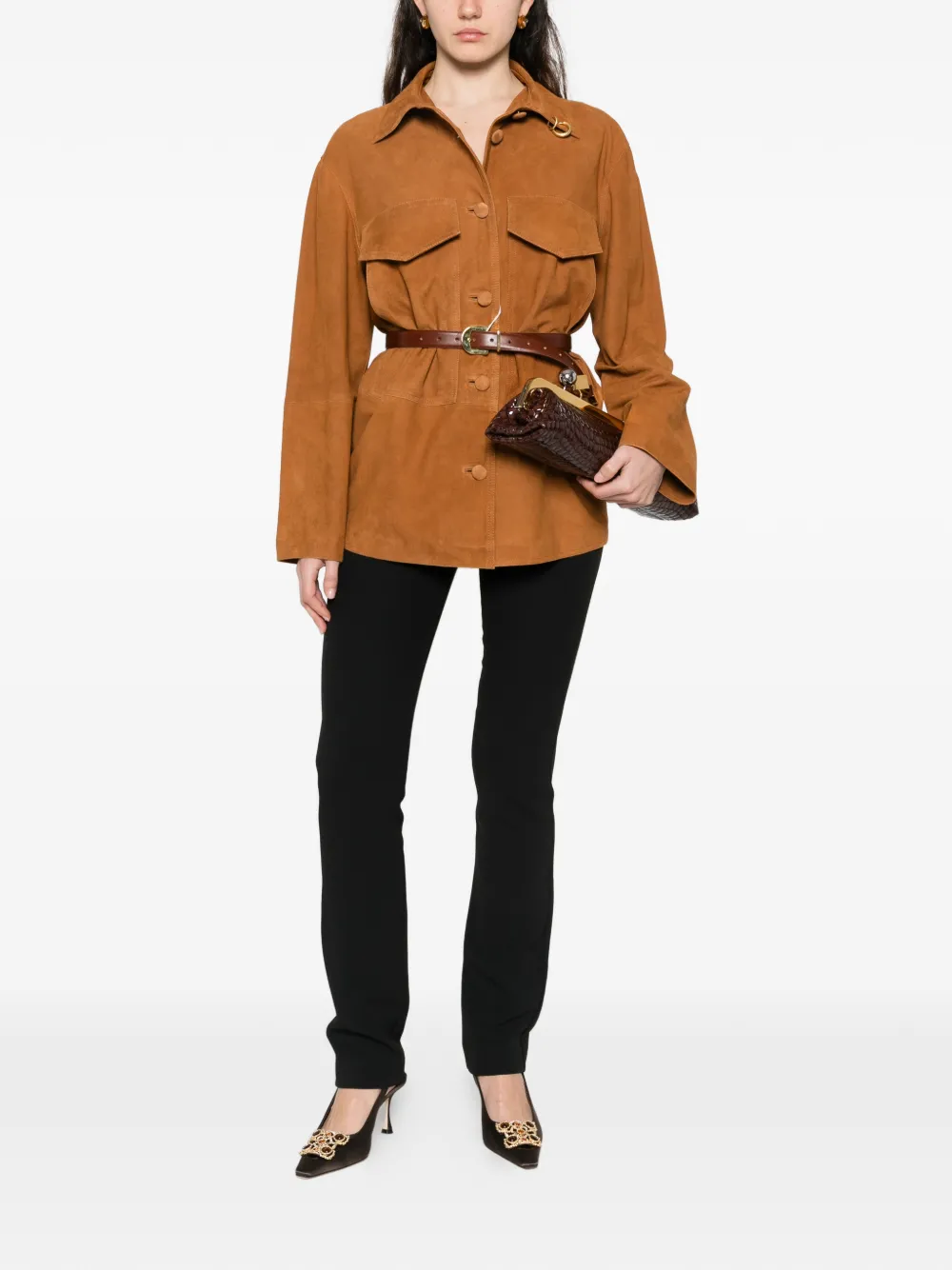 Alberta Ferretti Broek met ritssluiting Zwart
