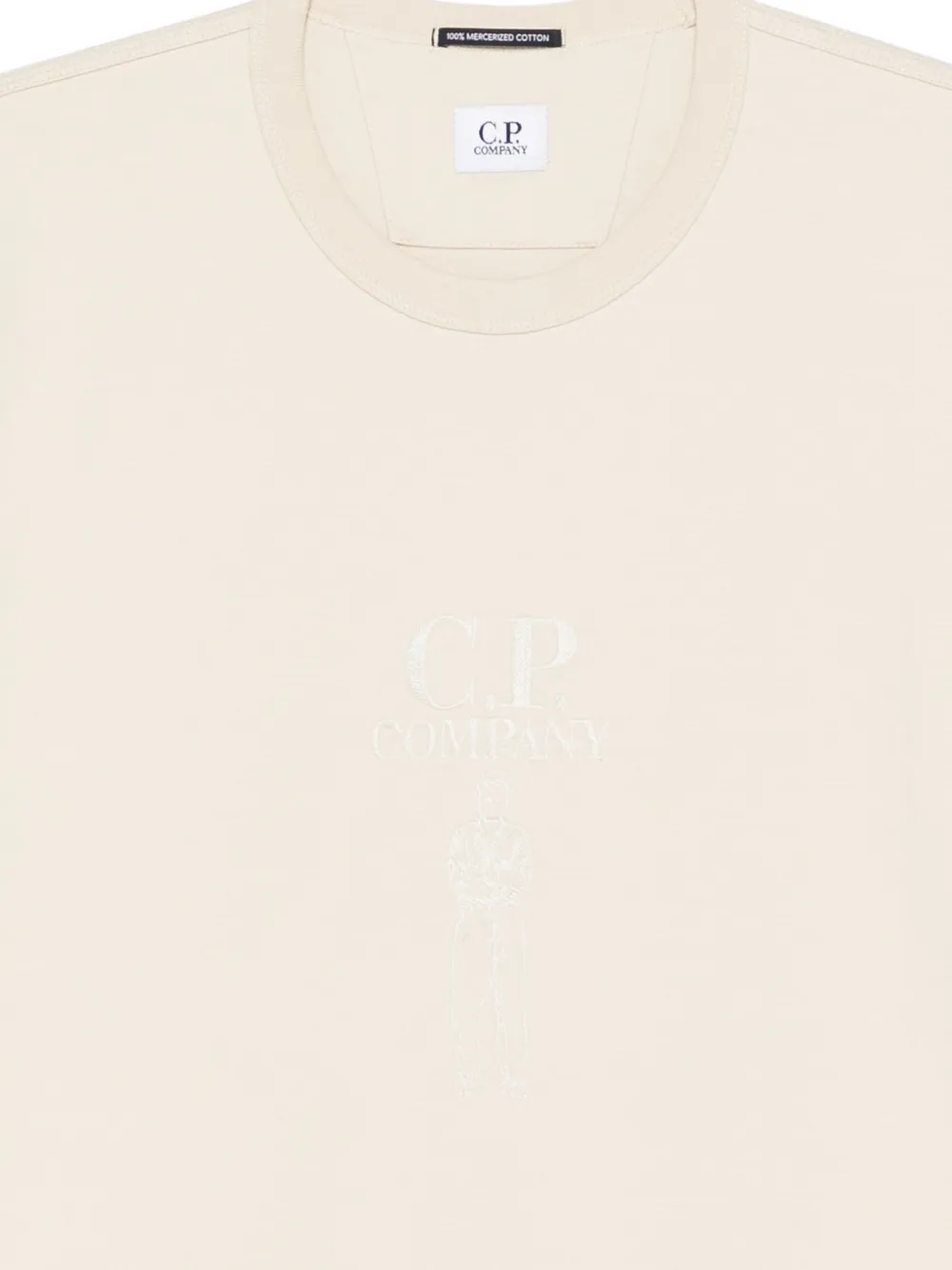 C.P. Company T-shirt met borduurwerk Beige