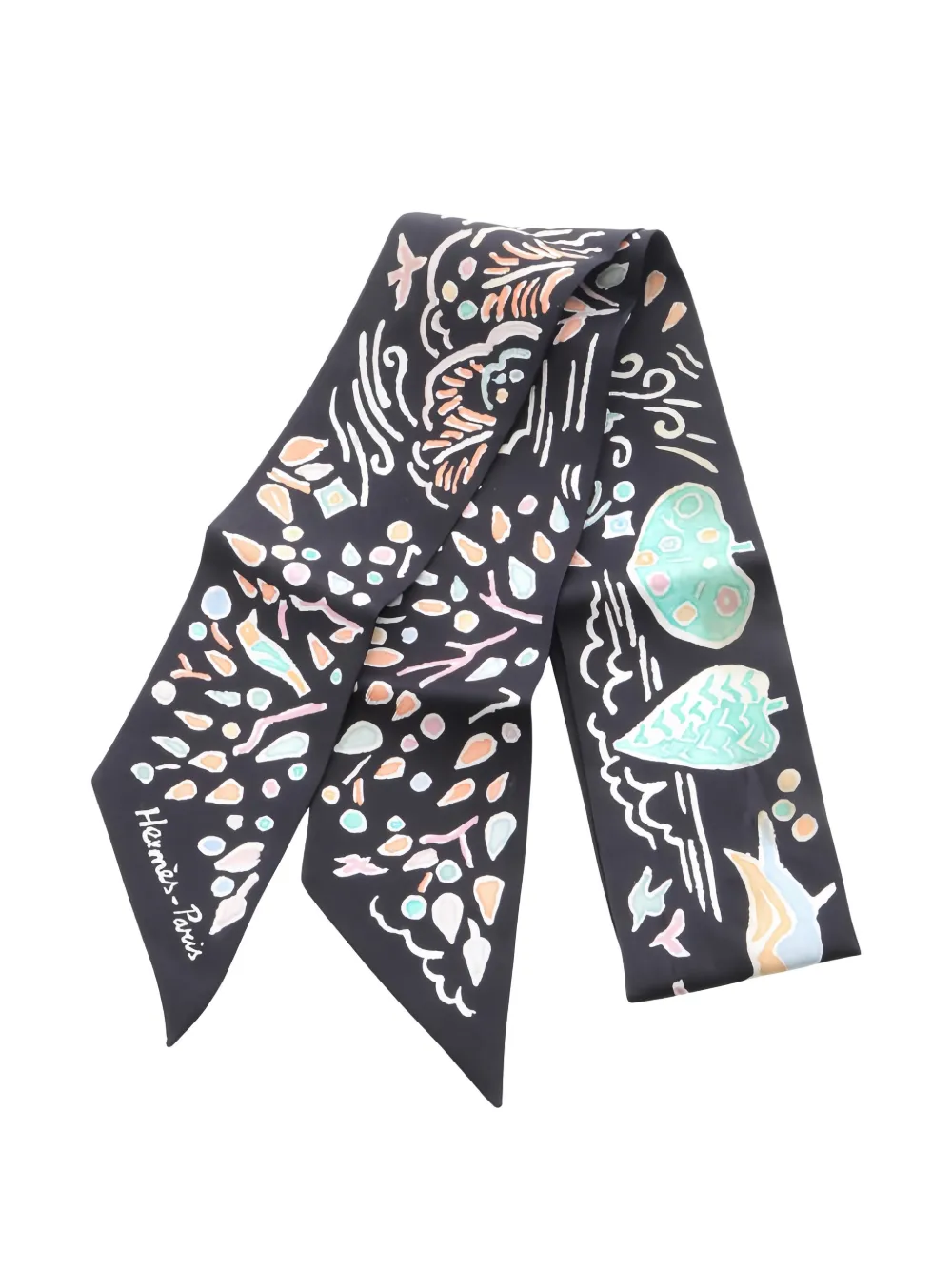 Hermès Pre-Owned Isola Di primavera silk scarf - Schwarz