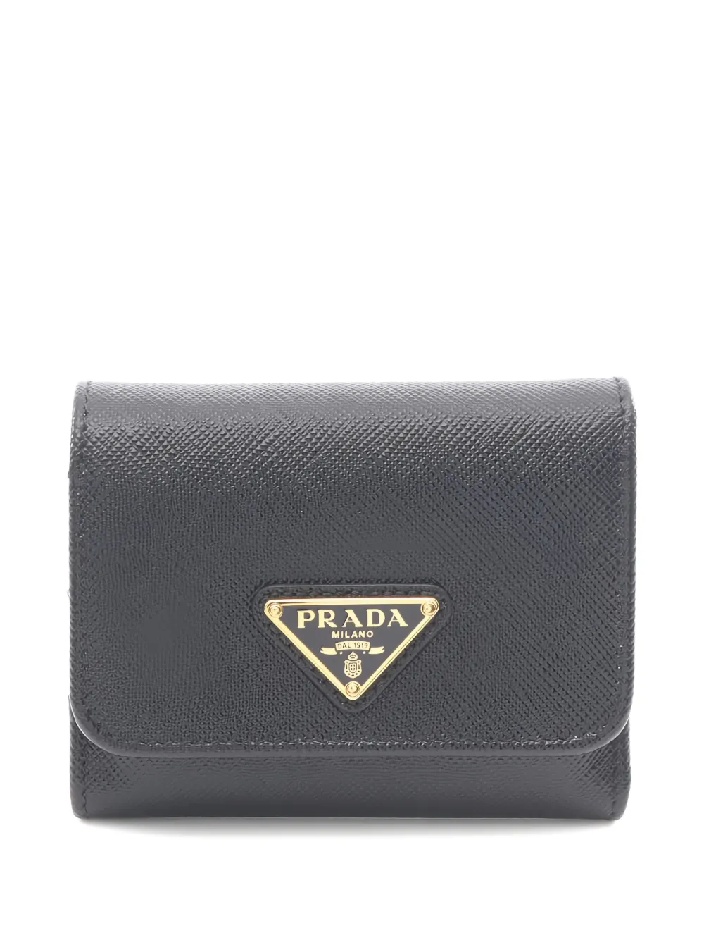 Prada Pre-Owned 2010s logo leather trifold wallet - Schwarz