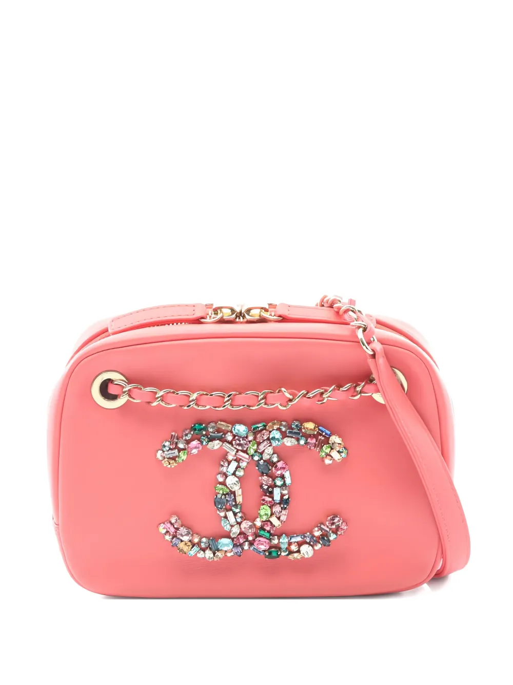 CHANEL Pre-Owned 2021-2022 Coco Mark chain-strap mini bag - Rosa