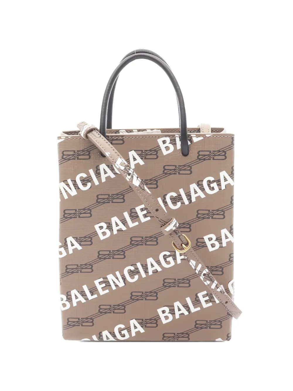 Balenciaga Pre-Owned 2010s BB Monogram leather tote bag - Toni neutri