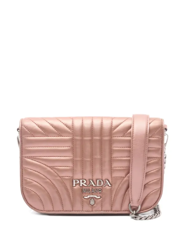 Prada Pre-owned 2000s Impunture Diagramme Cross Body Bag in Pink