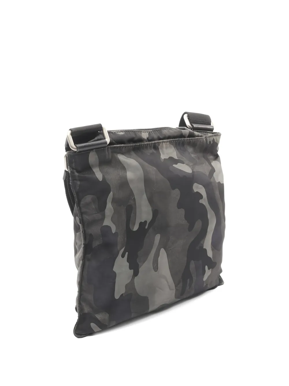 Prada Pre-Owned 2000s camouflage logo-plate shoulder bag - Grigio