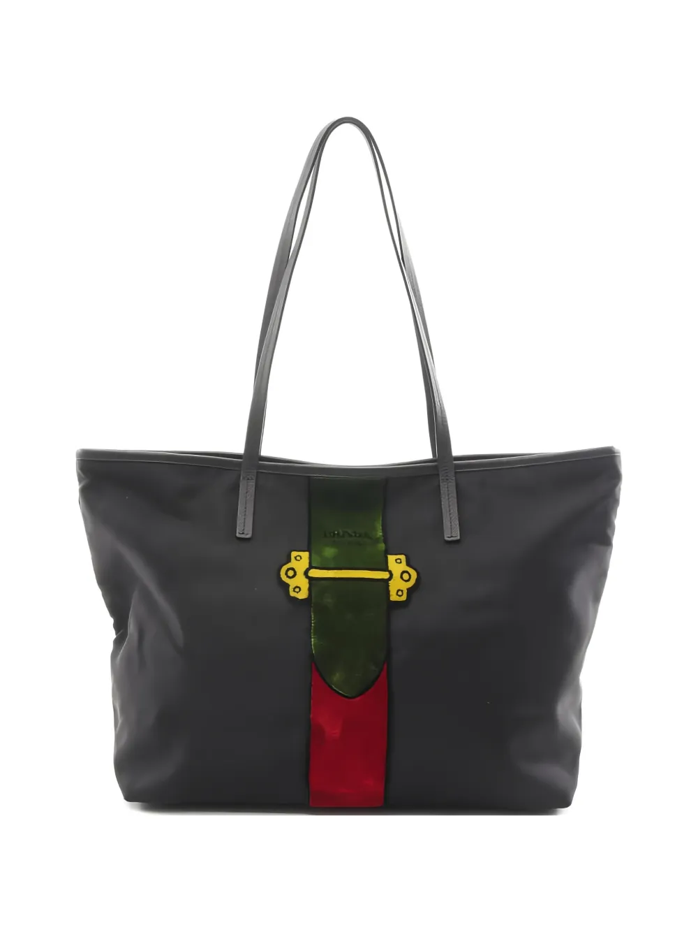Prada Pre-Owned Cayet Trompe L'oeil tote bag - Nero