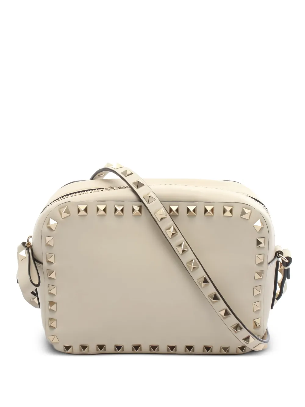 Valentino Garavani Pre-Owned 2000s Rockstud leather shoulder bag - Toni neutri