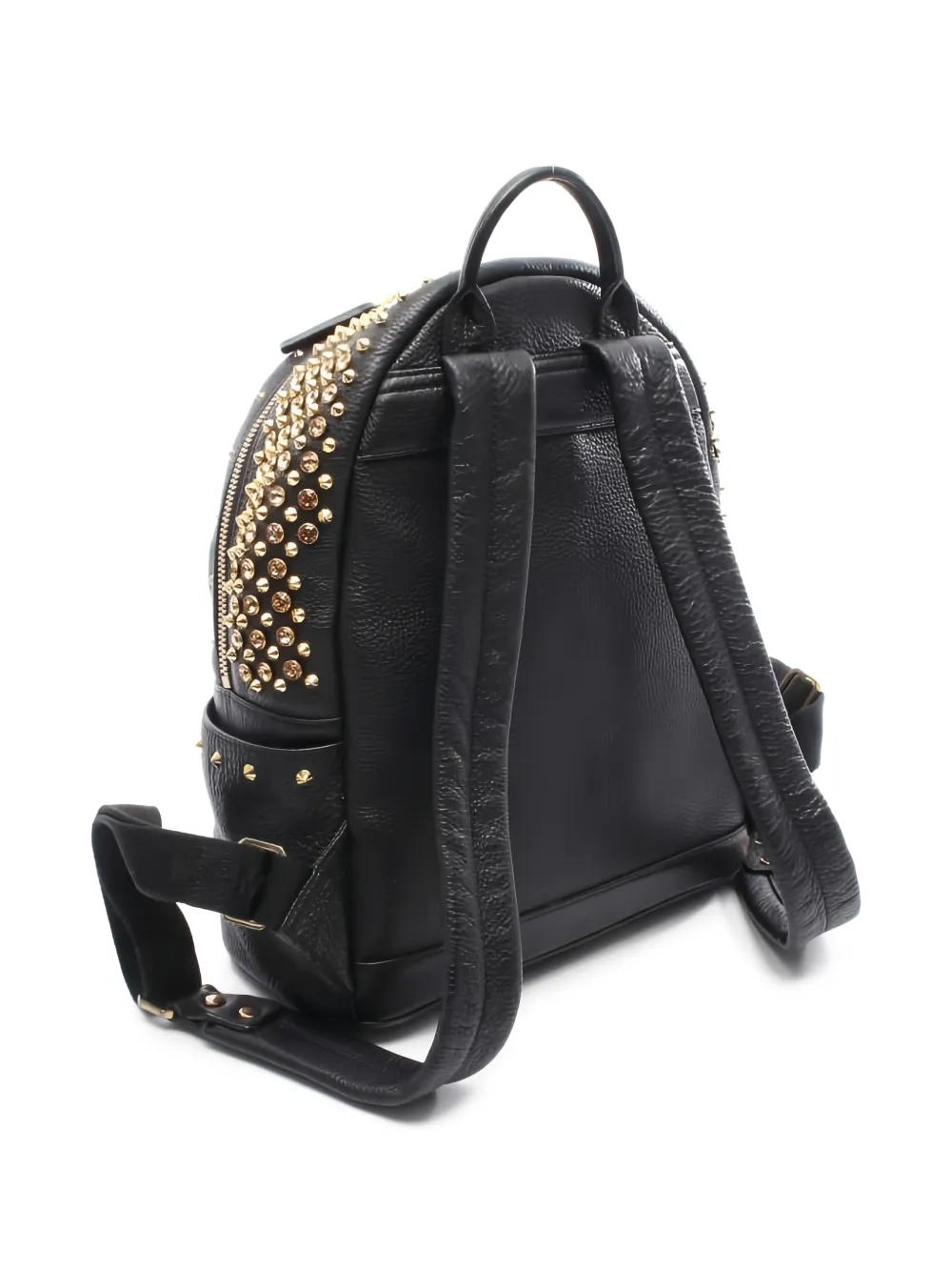  Mcm Pre-owned Studded Top-handle Backpack - Black 