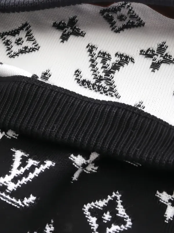 Louis Vuitton Pre-Owned Gradient Knit crew-neck Sweatshirt | Black