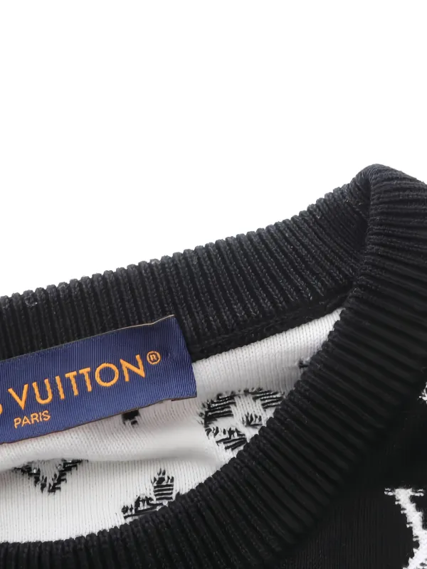 Louis Vuitton Pre-Owned Gradient Knit crew-neck Sweatshirt | Black